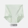 Roupa íntima feminina de algodão puro, classe A, bacteriostática, virilha longa, cor sólida, sem costura, sem clipes, cintura alta, roupa íntima abdominal