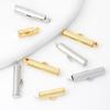 Nova Corrente de Contas Banhada a Ouro Real 18K Cobre Puro Fivela Tubo Dourado Manga Tubo Redonda Fecho DIY Acessórios de Joias Fábrica Atacado