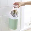 (Estoque pronto) Suporte de Hashi para Cozinha Doméstica com Tampa Caixa de Armazenamento de Talheres Tampa à Prova de Poeira Padrão de Dragão Gaiola de Hashi Montada na Parede
