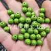 Miçangas em formato de barril verde-oliva imitação, miçangas soltas de jade imitação, miçangas em formato de barril verde-oliva, miçangas espaçadoras, miçangas para acessórios de joias DIY