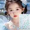 Decoração Facial Dia das Crianças Borboleta de Gaze Fina Adesivos Faciais para Meninas Maquiagem para Apresentação de Palco Adesivos de Strass