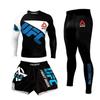 Uniforme de Boxeo, Lucha, MMA, Artes Marciales Mixtas, Fitness, UFC, Entrenamiento de Carrera, Pantalones de Secado Rápido, Conjunto de Tres Piezas, Tendencia Transfronteriza