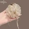 Estilo Coreano 2026 Novo Modelo Ultra-Fada Renda Laço Simples Camélia Presilha de Cabelo para Mulheres com Franjas e Strass, Presilha de Garra de Alta Qualidade