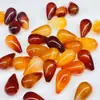 Directo de fábrica ágata rojo natural gota de agua redonda piedra suelta accesorios para joyería DIY cuentas sueltas hechas a mano accesorios de jade al por mayor