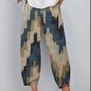 Moda Nueva Primavera 2024 Amazon Ebay Transfronterizo Casual Urbano Ropa de Mujer Pantalones Casuales Estampados Digitalmente en 3D