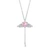 Asas de Anjo Prata Esterlina 925 colar feminino moda versátil asas de puxar corrente de clavícula móvel pingente de amor ins
