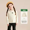 Roupas Infantis Tong Bei 2026 Inverno Novo Estilo Camiseta com Barra de Babados para Meninas Doce Macaron Versátil Gentil Camiseta Base