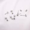 Aretes de Acero de Titanio, Aretes Redondos de Perla de Acero Inoxidable, Aretes Pequeños Simples y Versátiles