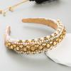Accesorios para el cabello Homing Europeos y Americanos Exagerados Retro Aro para el cabello de la parte superior craneal alta Accesorios para el cabello de perlas y diamantes de imitación de Navidad para mujer Banda para la cabeza al por mayor transfronteriza