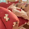 Juego de Ropa de Cama de Algodón Little Pony Año Nuevo 2026 Nuevo Dibujo Animado Funda de Edredón de Algodón Puro Sábana Juego de Cama Festivo de Tres Piezas