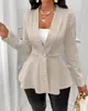 Blazer de moda europea y americana para mujer 2026 Amazon transfronterizo otoño e invierno nueva chaqueta abotonada de manga larga abrigo ligero de lujo para mujer