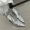 Sapatos de salto alto estilo francês com bico fechado e uma única tira, sapatos de fada, novo modelo de verão 2026, sandálias elegantes e sofisticadas nude de bico fino