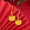 Vietnam Año del Tigre Dorado Tigre Zodiaco Dibujo Animado Tigre Pendientes Latón Chapado en Oro MengMeng Pequeño Tigre Lindos Pendientes Pendientes