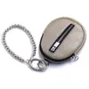 Nuevo Monedero de Muñeca de Cuero Genuino con Perla para Mujer Bolso de Almacenamiento de Moda de Primera Capa de Piel de Vaca Bolso para Labial Audífonos Bolso Colgante