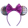 Acessórios de Cabelo de Sereia Laço de 5 Polegadas Faixa de Cabelo Infantil Decoração de Festa Parquinho Headband do Mickey Acessórios de Cabeça