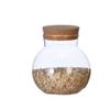Bote para Té con Tapón de Corcho, Frasco Sellado de Vidrio de Borosilicato Alto, Botella de Vidrio Ecológico Engrosada para Micro-Paisaje, Botella para Musgo