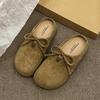 Bocken Baotou Pantufas Femininas para Exterior 2025 Nova Moda Primavera e Outono Sapatos Baixos Bocken Sapatos Femininos Pea