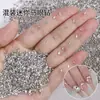 Manicura Nuevo Mini Ojo de Caballo Diamante de Circonita Broca para Manicura K9 Circonio Micro Punta Inferior Taladro Taladro Gota Taladro de Uñas Joyería