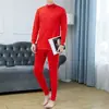 Roupas de outono calças compridas terno masculino ano de nascimento vermelho roupa íntima térmica fina jovem e meia-idade outono e inverno blusa para usar por baixo