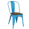 Mesa de Comedor y Sillas de Hierro, Sillas de Ocio para Exteriores Estilo Industrial con Respaldo, Sillas de Hierro para Cafetería y Bar, Sillas de Comedor Metálicas para el Hogar