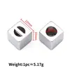 Barra transversal cuadrada de acero inoxidable de 10 mm pulida con cuentas pasantes Accesorios para Joyería Hecha a Mano DIY Bolsa de Muñeca Colgante Pequeño