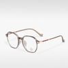 Gafas de miopía con montura poligonal transparente de moda M3723 para mujer, estilo ins TR, estilo de celebridades de Internet, gafas con destellos finos, montura para gafas con patas