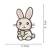 Parche de Conejo Lindo de Dibujos Animados Bordado por Computadora Pegatinas de Tela para Decoración de Bolsos, Parches para Ropa, Venta al por Mayor con Adhesivo