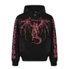 Otoño 2026 En Stock Estilo Callejero Americano High Street Teñido Sucio Diseño de Color en Spray Remache Con Capucha Versátil Sudadera Cardigan para Parejas