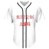 Traje de entrenamiento holgado de verano para hombre, informal, de manga corta, con letras impresas en 3D, jersey con cuello redondo y botones, uniforme de béisbol