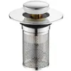 Tapón de Fuga para Lavabo, Tapón de Rebose para Lavabo, Filtro para Lavabo, Desodorante para Fregadero, Desagüe Tipo Pulsador, Accesorios Universales