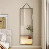 Espejo de cuerpo entero de pared, adecuado para dormitorios, vestidores y residencias estudiantiles; un espejo de cuerpo entero simple para uso doméstico, hecho de vidrio