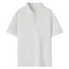 Camiseta Masculina de Verão com Gola Lapela de Manga Curta, Versátil, Respirável, Cor Sólida, Camisa Polo Fina com Lapela, Camiseta Masculina Business Casual