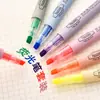 Plumón Marcador Deli S731 con Punta Biselada para Marcar Puntos Clave, Plumón de Color Pastel para Estudiantes, Marcador Plumón para Exámenes