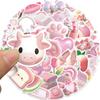 50 nuevas pegatinas de grafiti rosa 3D coreanas, decoración de ramo de vaca y pan, pegatinas para equipaje, taza, mano y cuenta.