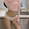 Roupa íntima feminina simples estilo japonês, cintura média, com cinto em inglês, pura sexy, estilo esportivo, com fundo de algodão para mulheres