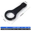 Llave de impacto negra de alta resistencia con mango recto, llave Torx de cabeza única, 65 engrosada, 36 acciones de martillo, 38 impactos, 90 tamaño grande, 95