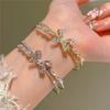 Pulsera Elegante de Estilo de Hada con Lazo Rosa 2025 Estilo Ins Abierta Dulce Cool Exquisita Pulsera Pulsera Exquisita