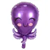Globos de Papel de Aluminio de Animales Marinos Versión Q Pulpo Delfín Cangrejo Decoración de Cumpleaños Globo de Papel de Aluminio Fiesta