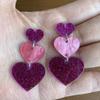 Día de San Valentín Corazón Simétrico Moda Color Mixto Pendientes Simples en Forma de Corazón Accesorios