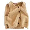 Chaleco suéter de otoño e invierno para niños, top cárdigan moderno estilo coreano, chaleco de punto cálido para niños y niñas