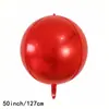 Globos de Papel de Aluminio 4D Rojos de 10, 18, 22, 32, 50, 60 Pulgadas Transfronterizos, Globos para Boda, Fiesta de Cumpleaños