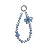 Cadena para llavero de teléfono móvil de perla, temblorosa, en vivo, cadena para llavero de teléfono móvil perlada, colgante, pequeño regalo, pulsera, venta al por mayor