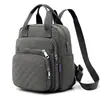 2025 Mochila Nueva Mochila de Nailon Bandolera Europea y Americana Bolso de Mujer Hilo de Bordado Acolchado Mochila Escolar para Estudiante Mujer Bolso Cuadrado Pequeño