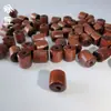 Xu artesanal imitação sândalo sangue de dragão madeira de lótus barril de madeira vermelho escuro contas soltas contas de Buda acessórios para amarrar em colares acessórios para brincos