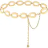 Joyería transfronteriza europea y americana: Cadena de cintura de metal con forma de corazón, a la moda, para mujer, cinturón sencillo estilo punk, accesorio para vestido