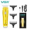 VGR955 cortapelos eléctrico cabeza de aceite Cortapelos USB recargable casero mini de grabado cabeza de corte 0 grabado metálico cortapelos