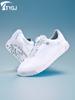 Zapatos de golf para mujer, zapatillas de golf antideslizantes, impermeables, de suela gruesa, con aumento de altura, informales y combinables.