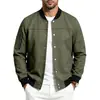 Comercio exterior transfronterizo estilo americano holgado casual cuello mao gamuza color sólido retazos botón chaqueta cárdigan de manga larga