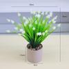 Planta de simulación pequeña en maceta para decoración de interiores de hotel y hogar, planta de plástico verde para decoración de escritorio.