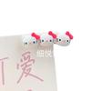 Lindo pasador de Hello Kitty, traje de cuerda para el cabello, banda elástica pequeña para novio, novias, pulsera, cuerda para el cabello de chica dulce